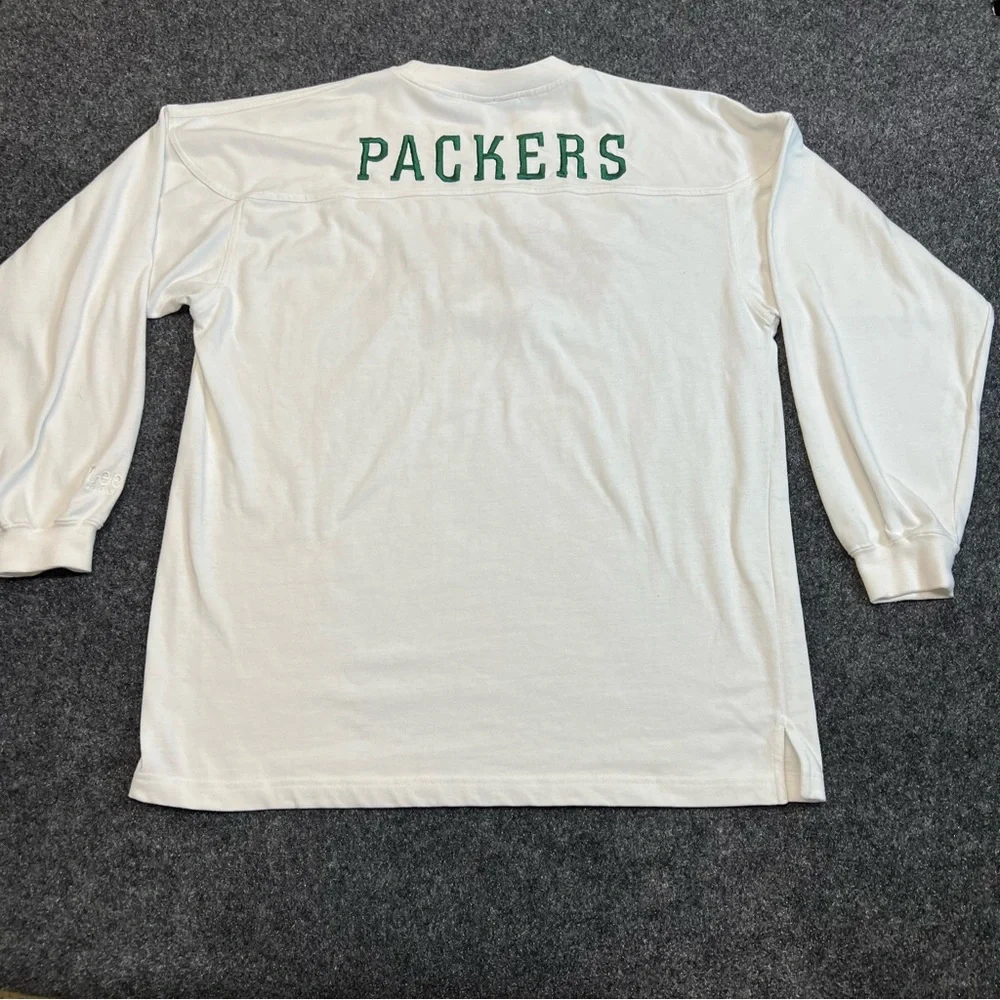 Green Bay Packers Lee Sport Long Sleeve Tee XL Embroidered Logo Vintage - Picture 4 of 7